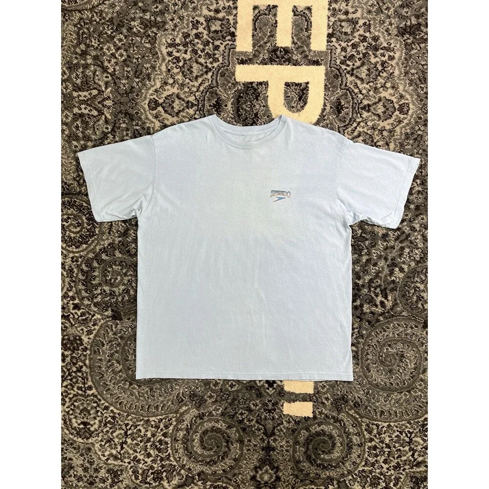 Vintage Mens 2002 Y2K Speedo Surf TShirt Size 2XL Blue